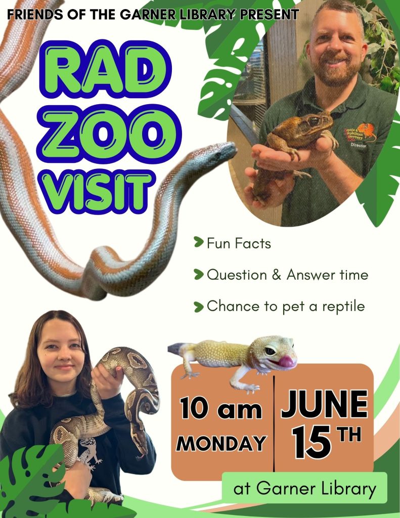 RAD Zoo visit Monday June 12 at 10 am